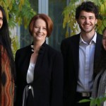 Charlie Perkins Trust scholarship winners and Prime Minister Julia Gillard