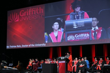 Therese Rein receives Honorary Doctorate, Brisbane Graduation