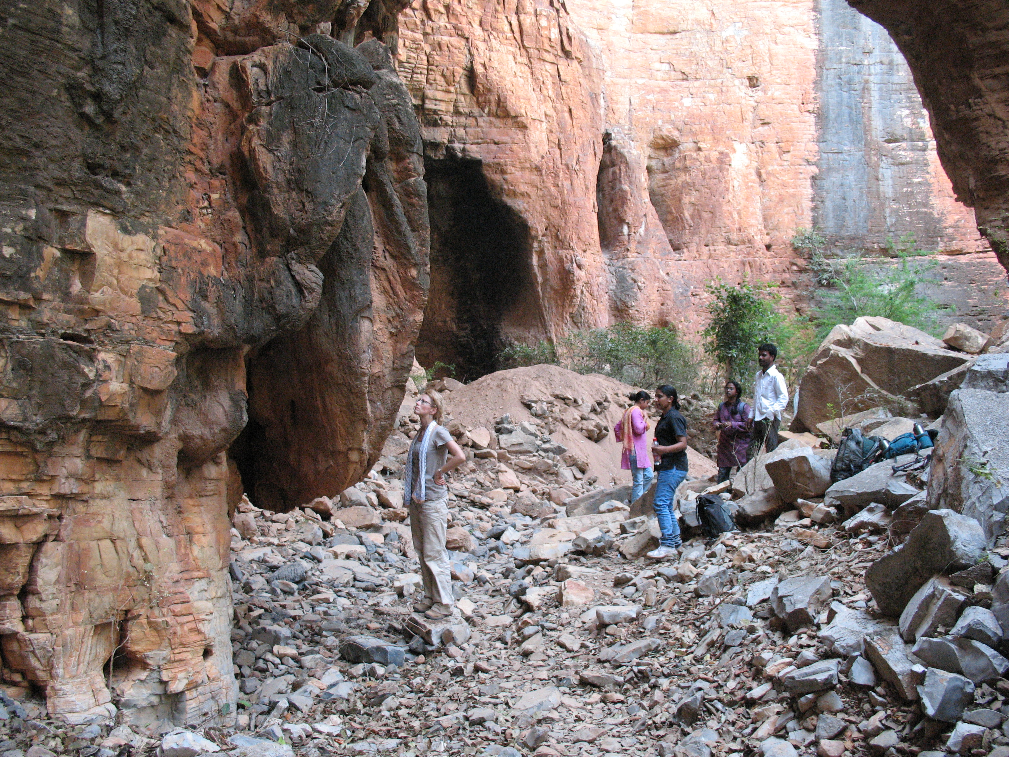 Billasurgam Cave where India's earliest rock art has been dated to 5000 years.