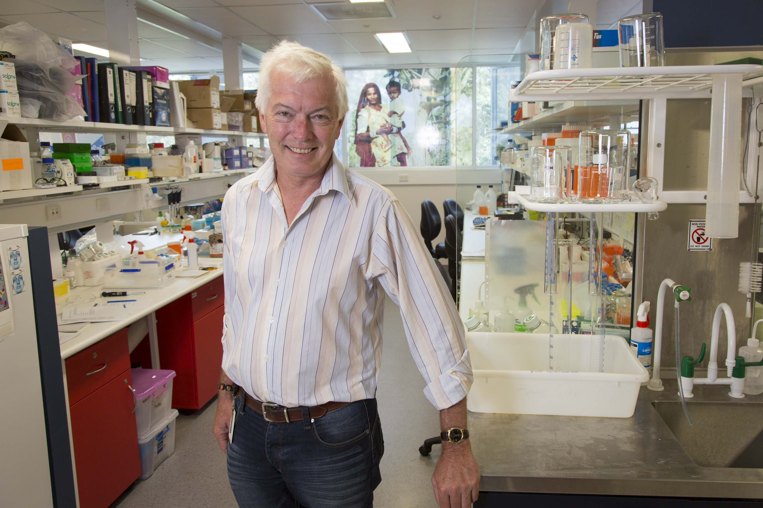 Professor Michael Good in his laboratory at the Institute for Glycomics