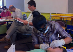 Dentists from Griffith University perform check-ups in Bamaga, Cape York