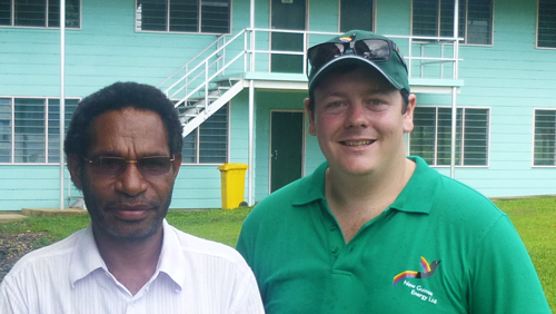 Mr Amos of the PNG Health School and Dr Brodie Quinn