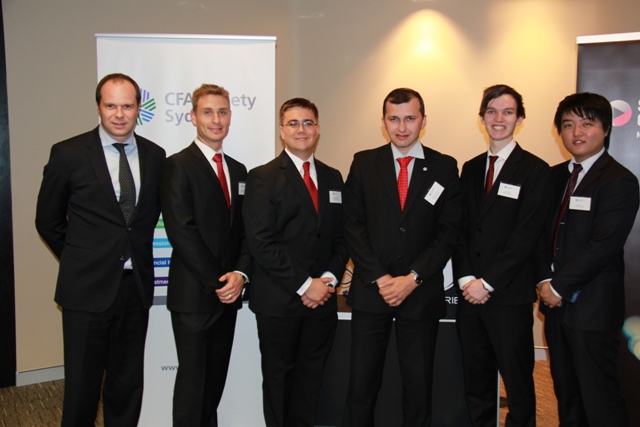 Griffith team, with advisor and CFA representative lined up.