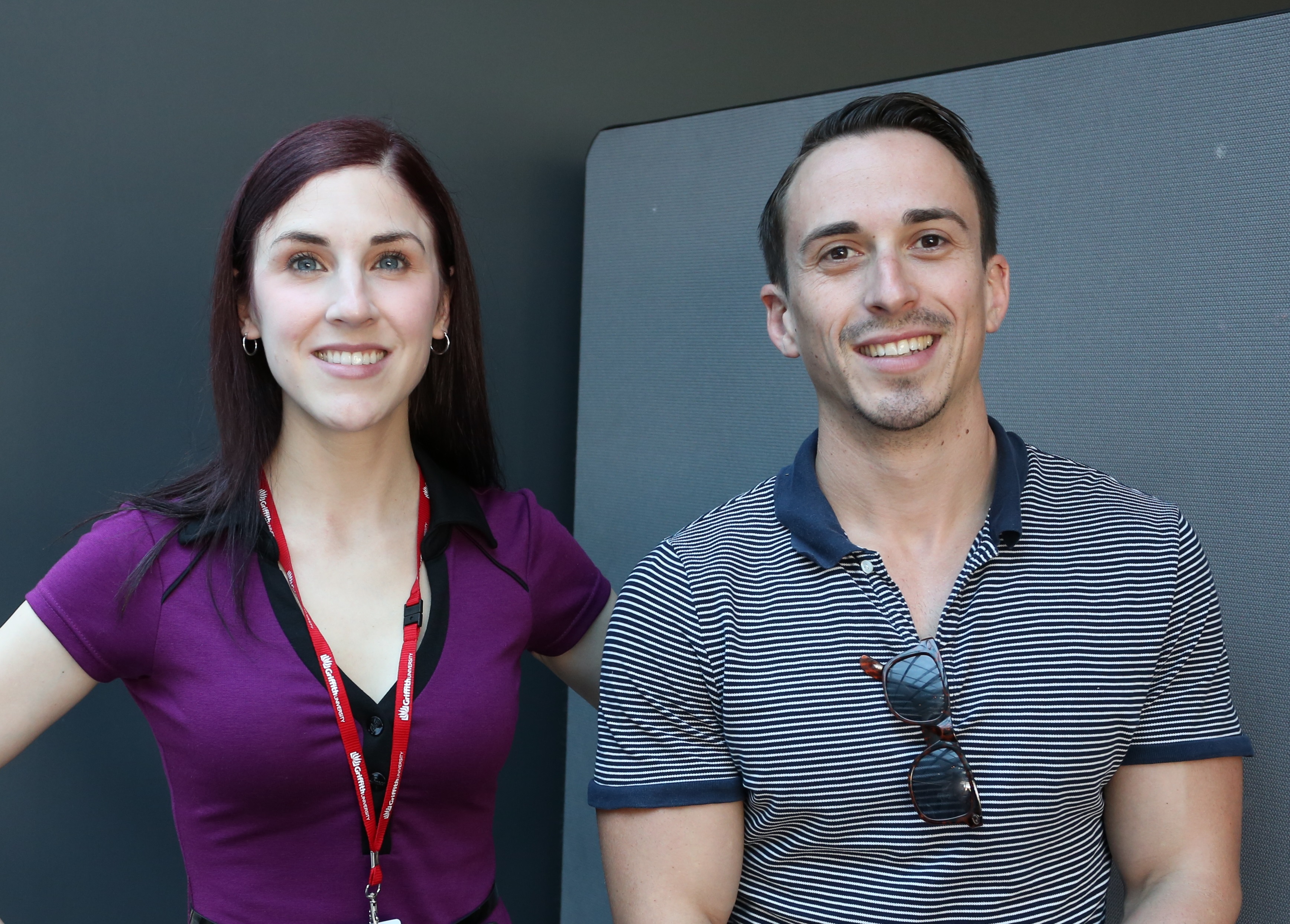 PhD candidate Chelsie Rohrscheib and student forum organiser Michael Todorovic
