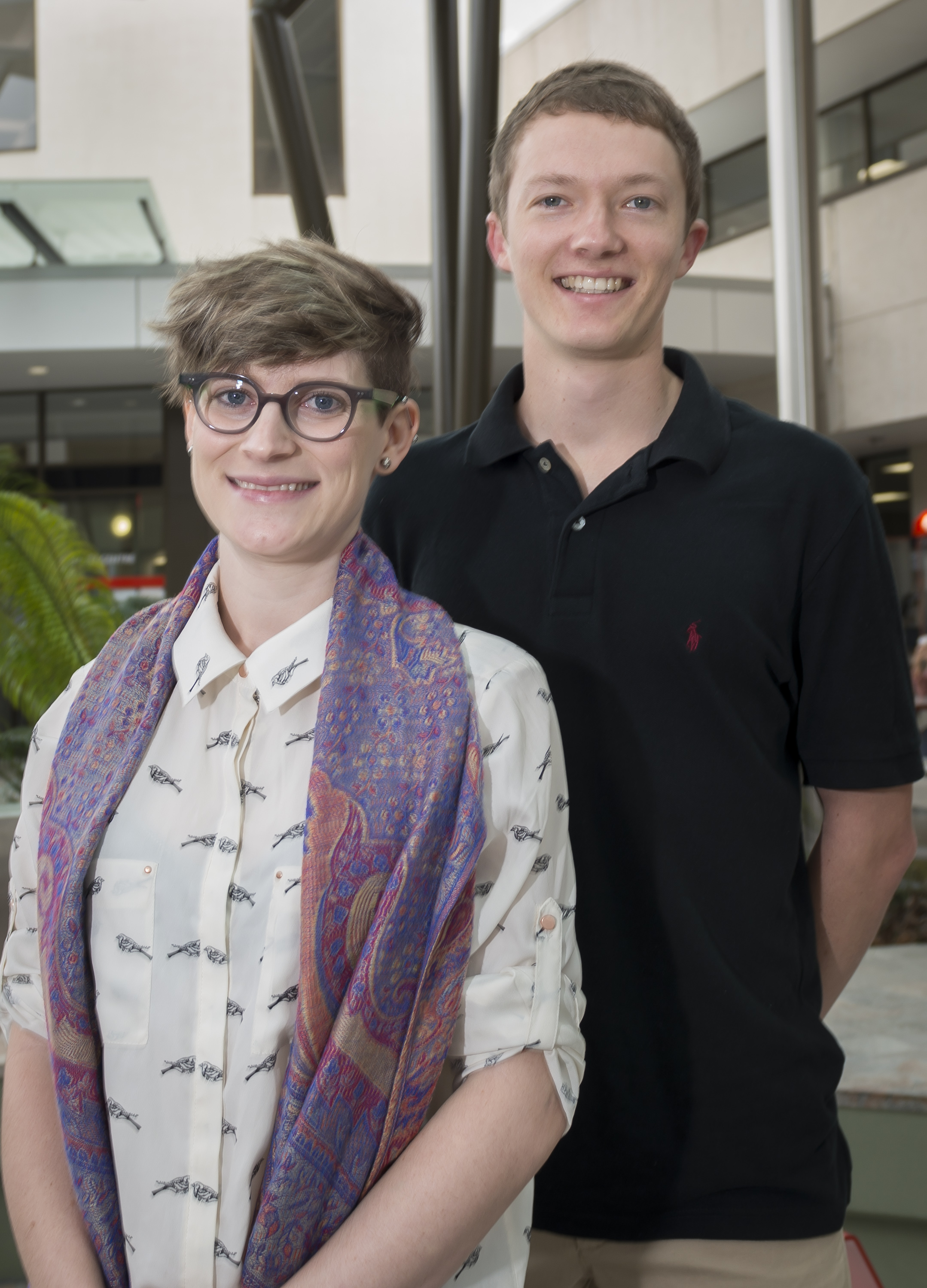 Elise Stephenson and Elliot Jones who are recipients of 2014 New Colombo Plan scholarships.