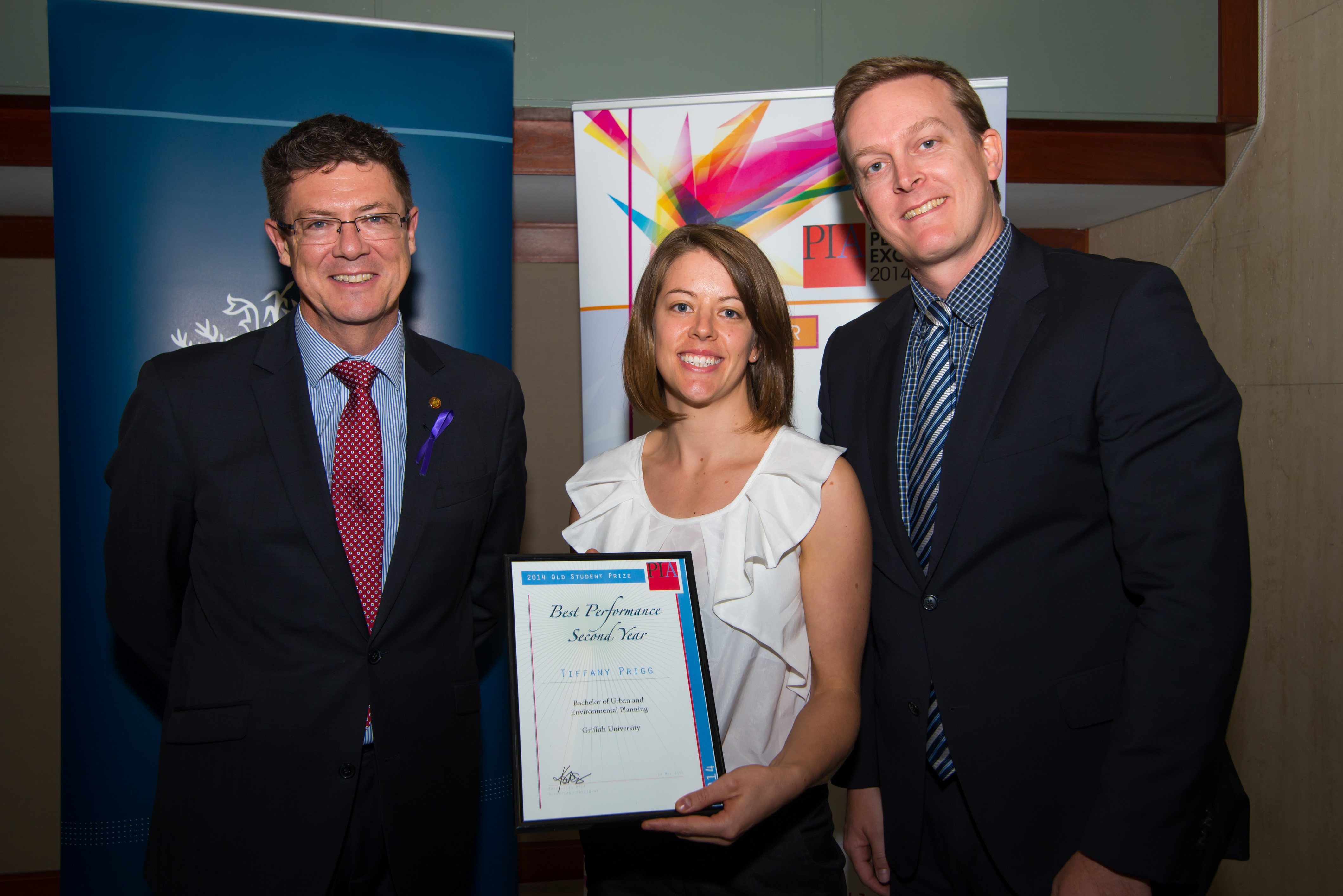 Student Tiffany Prigg receives Award for Planning Excellence from Mr Rob Molhoek MP