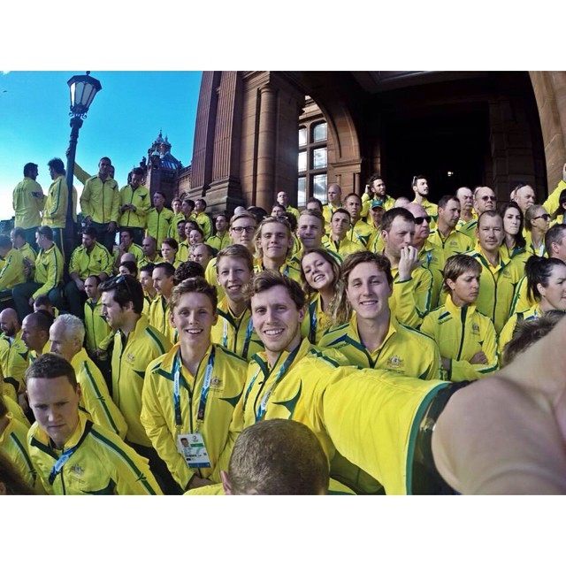 Aussie athletes in uniforms