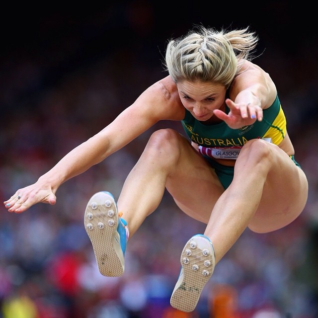 Linda Leverton in the triple jump