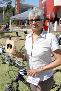 Urvashnee Govender with her donated bike