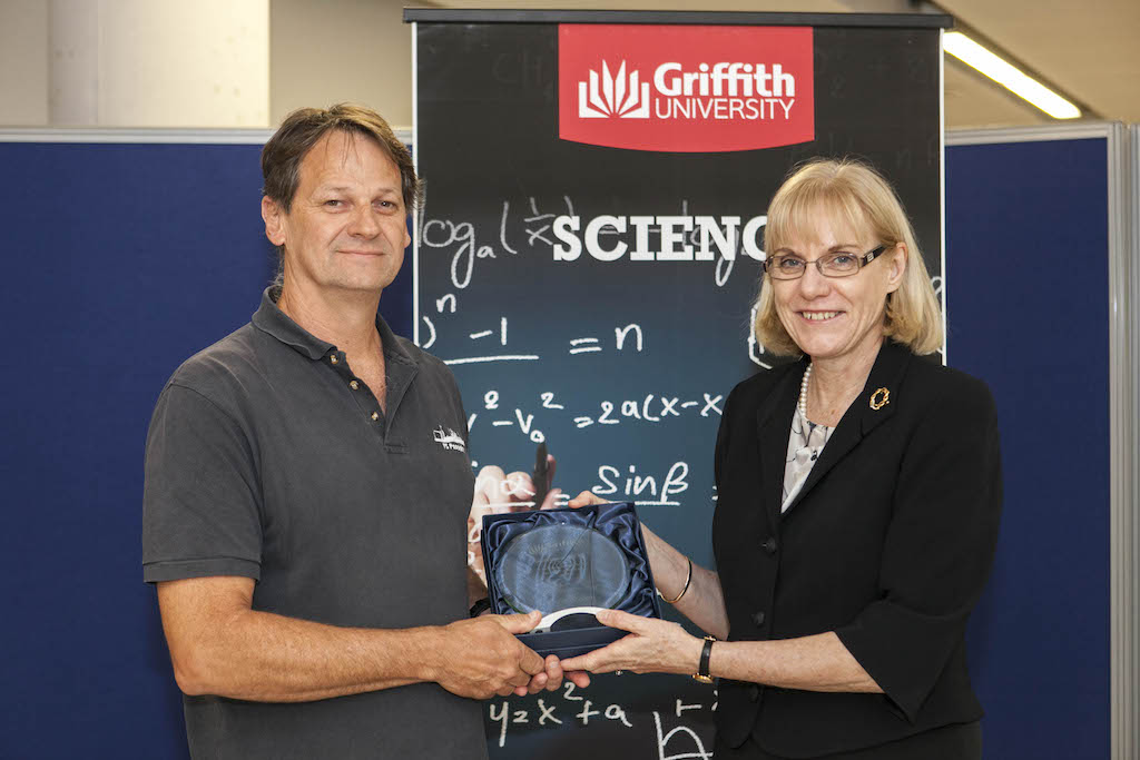 Dr Tim Stevens and Pro Vice Chancellor (Griffith Sciences) Professor Debra Henly