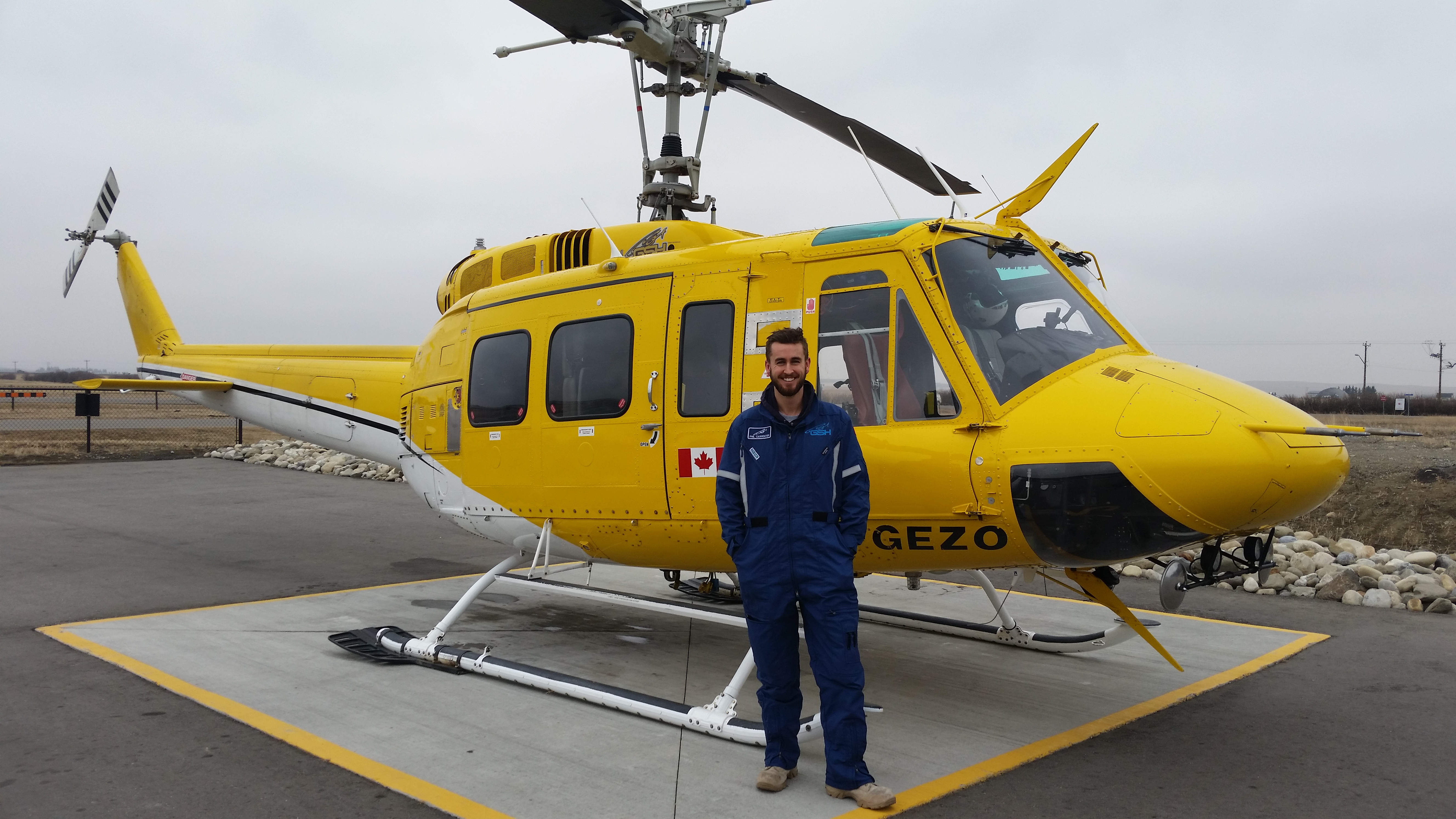 Griffith aviation graduate Phil Carpenter is working in his dream career in Canada.