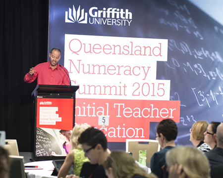 Science expert Adam Spencer facilitated the inaugural Queensland Numeracy Summit