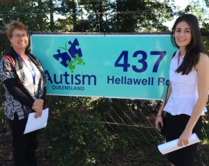 Griffith business student Kristiana Varitimos with Adrienne Costin, Autism Queensland’s Manager Marketing Communications.