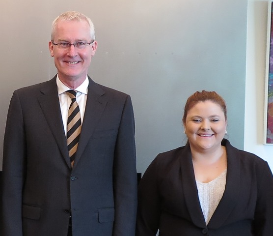 Business student Courtney Organ has met Australian ambassador to Japan, Bruce Miller, twice since arriving in Japan.