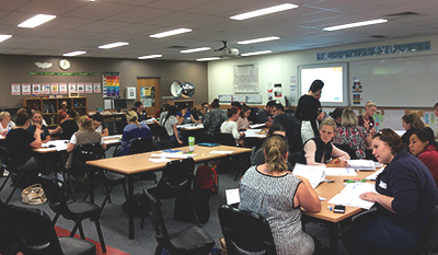 Griffith Primary Education students at the PrimaryConnections: Linking Science with Literacy two-day workshop.