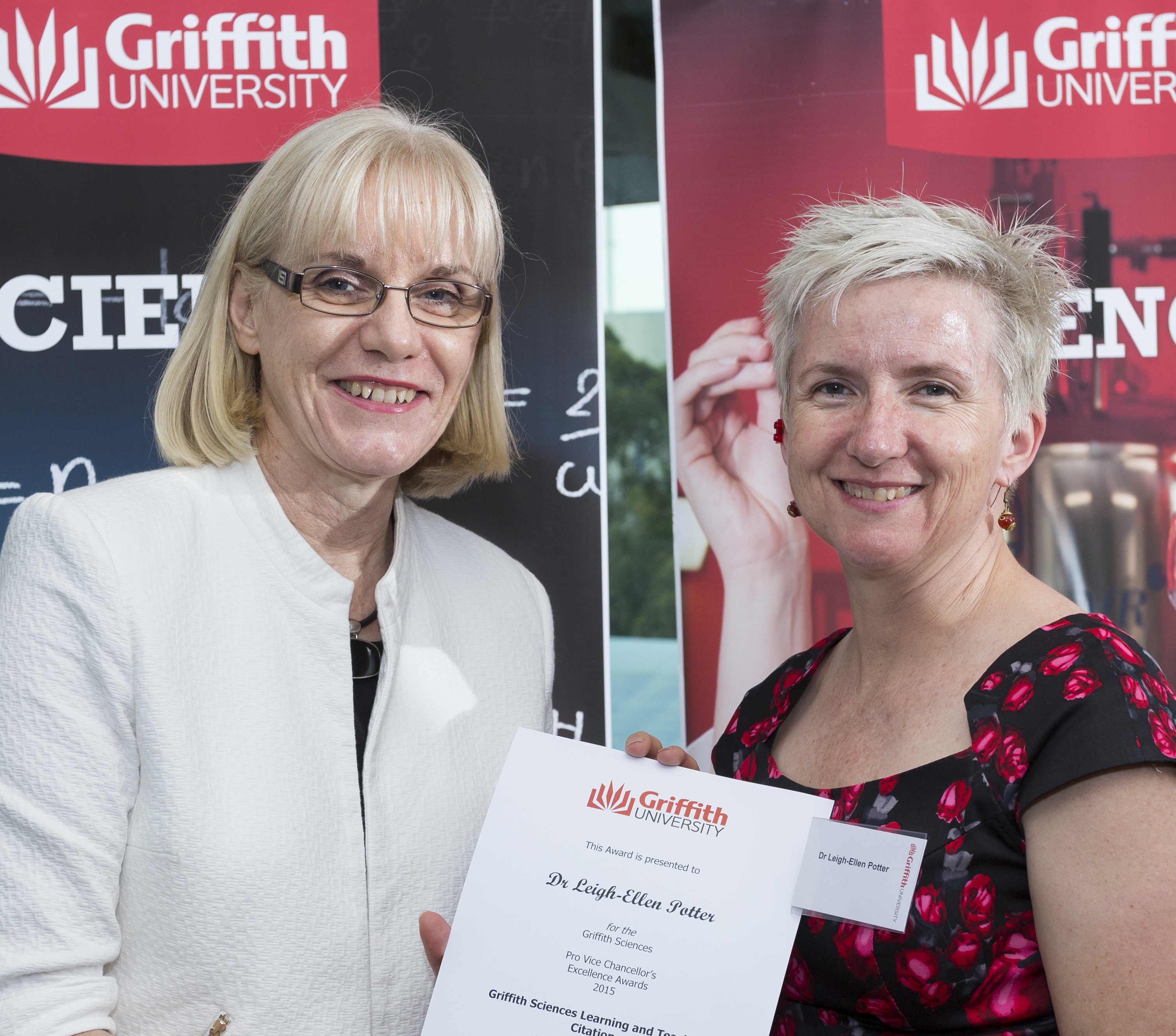 Pro Vice Chancellor (Griffith Sciences) Professor Debra Henly and Dr Leigh-Ellen Potter, from the School of Information and Communication Technology