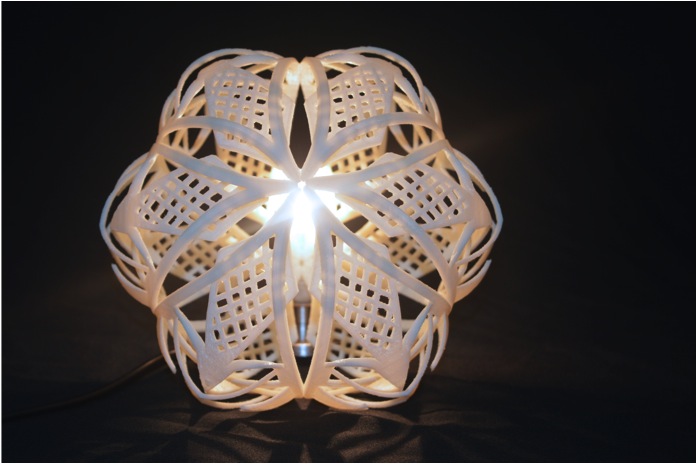 A 3D printed light design from Elvira Sebegatoullina.