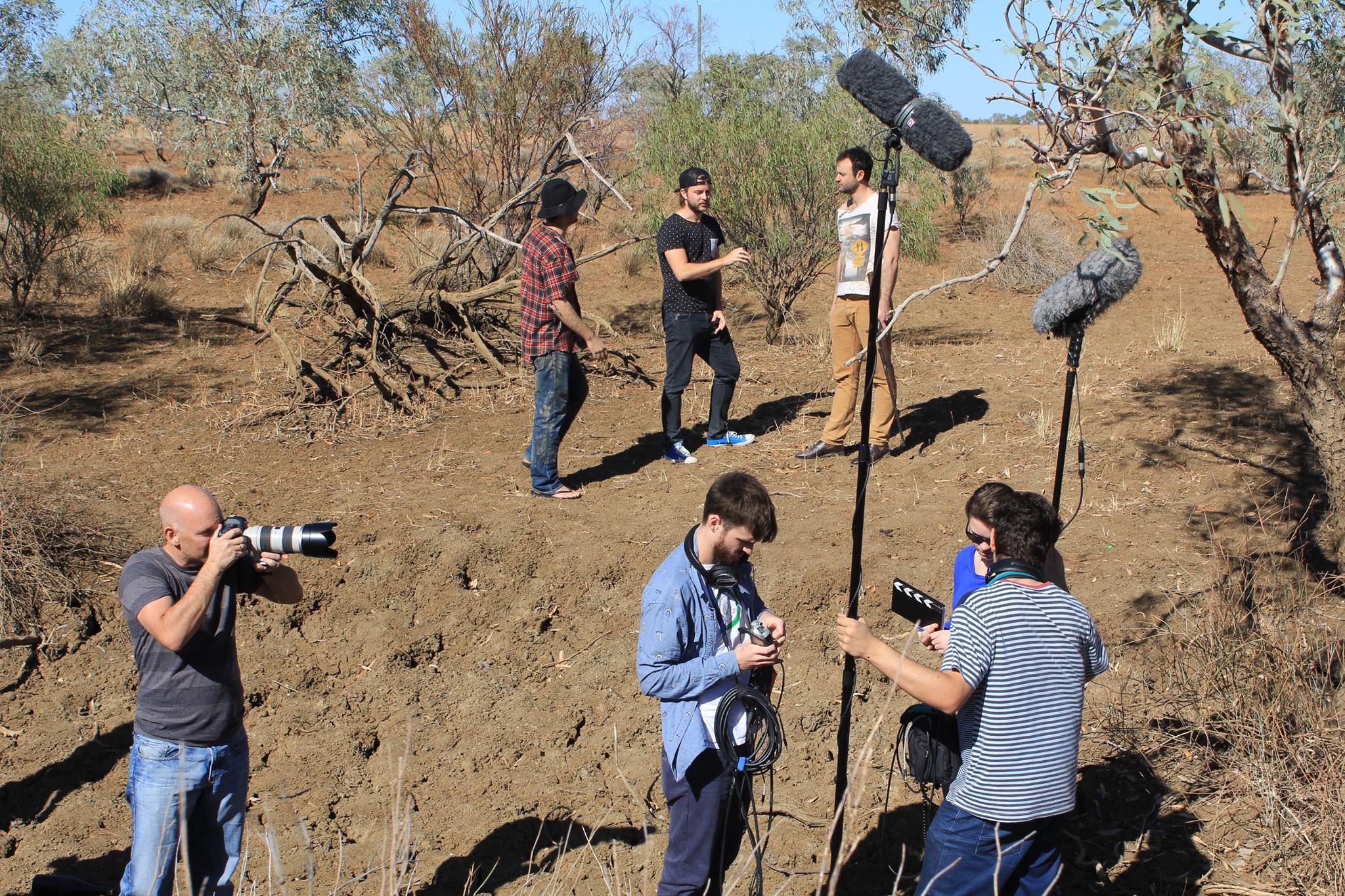 During filming in outback Queensland.