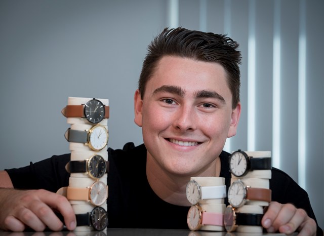 Business student Jeremy Hartley launched his watch business in Milan.