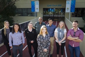 Griffith University interns at the GOLDOC offices on the Gold Coast.