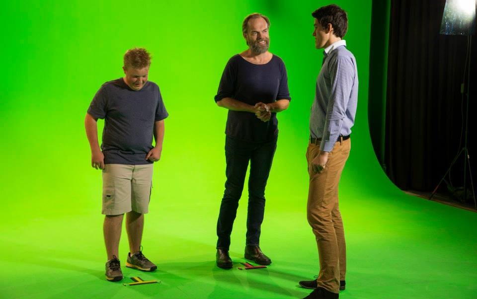 Griffith Film School student Cameron March directs Hugo Weaving and Ky Greenwood