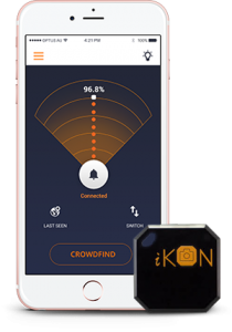 The iKON Tracker and mobile phone