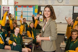 Danielle Nash with her Year5/6 class at Springwood Central State School. 