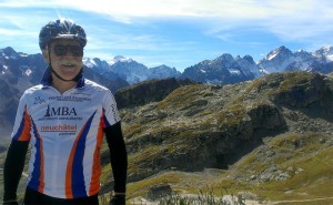 Cycling in the French Alps in 2013. 
