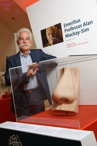 Professor Mackay-Sim's 'personal object' on display at the Australian National Museum in an exhibition for the Australian of the Year awards. 