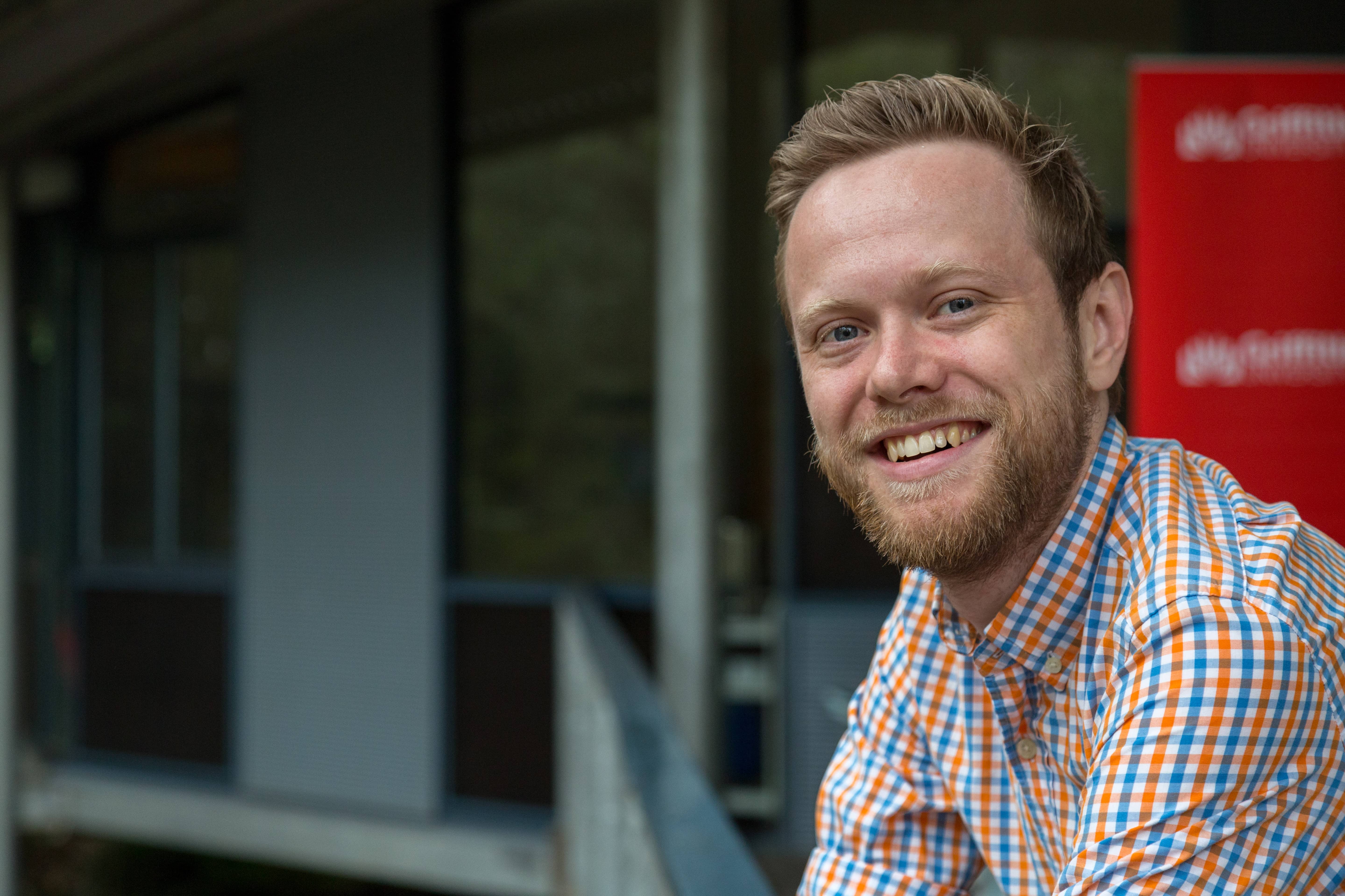 Smiling headshot of Griffith University EcoCentre Engagement Officer, Mr Dominic Jarvis