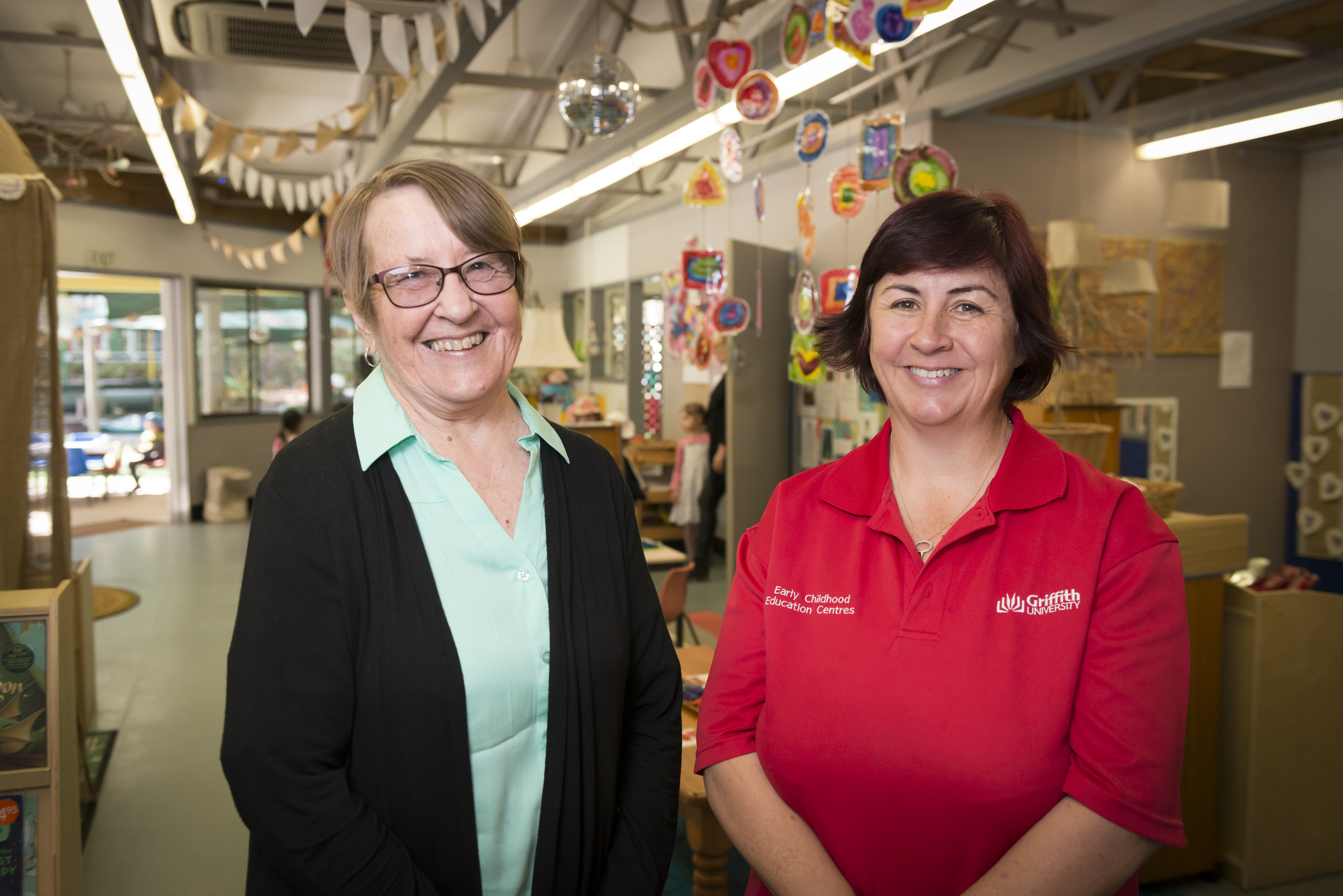 Bev Olsen (left) and Caitlin Deakes have been the only two directors of the Tallowwood Childcare Centre which has been officially open for 30 years this week.
