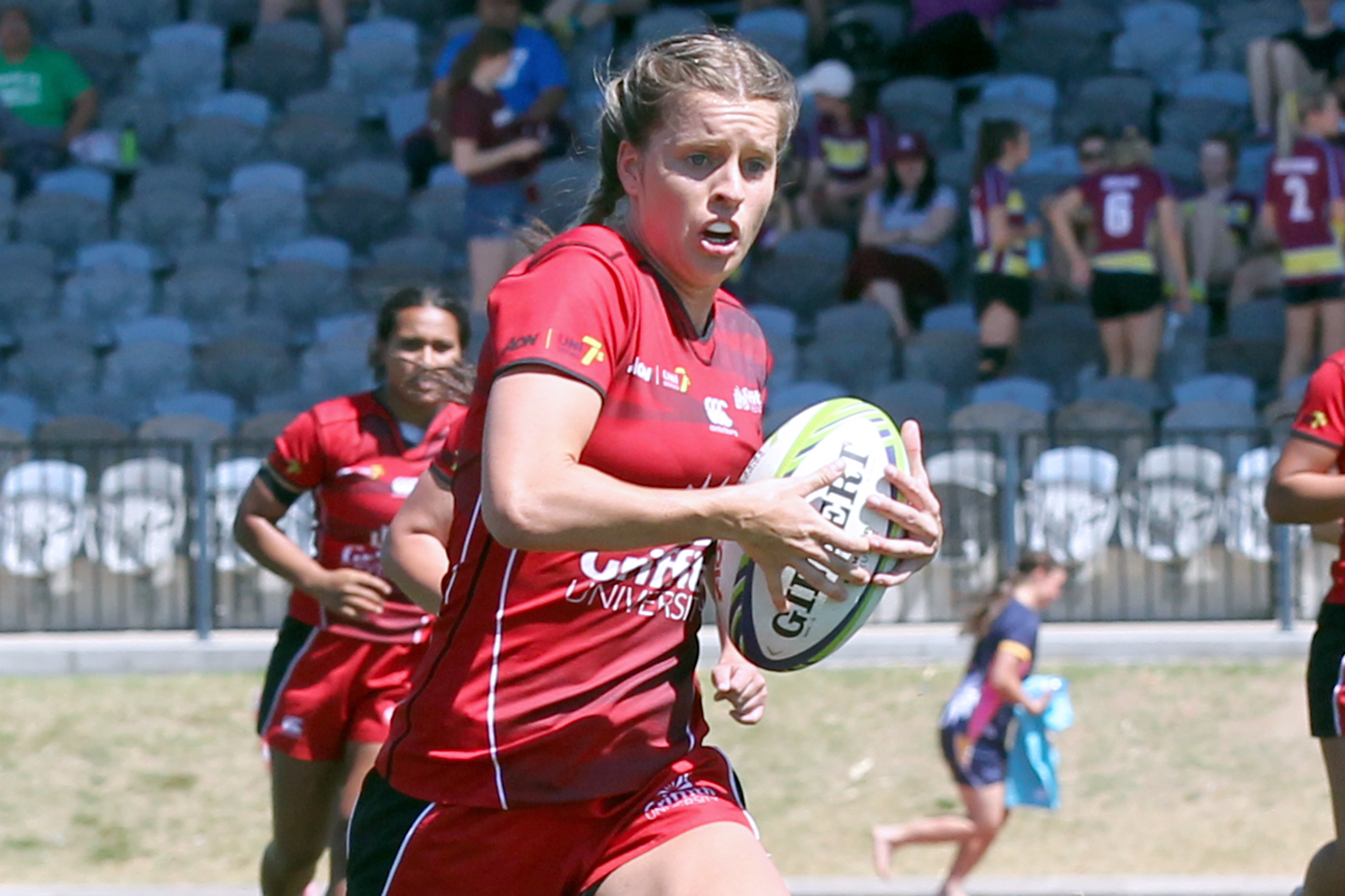 Sport management student, Lauren Brown, will again captain Griffith at the Aon Uni 7s this weekend.