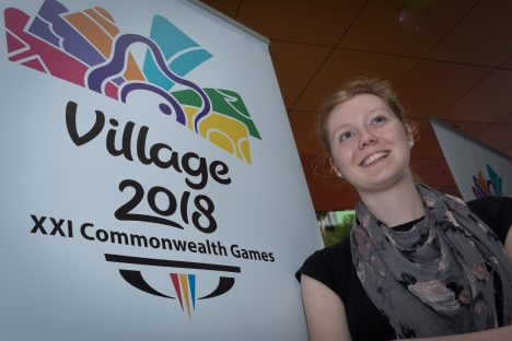 QCA student Janet Turner is the designer of the Commonwealth Games Village Emblem.