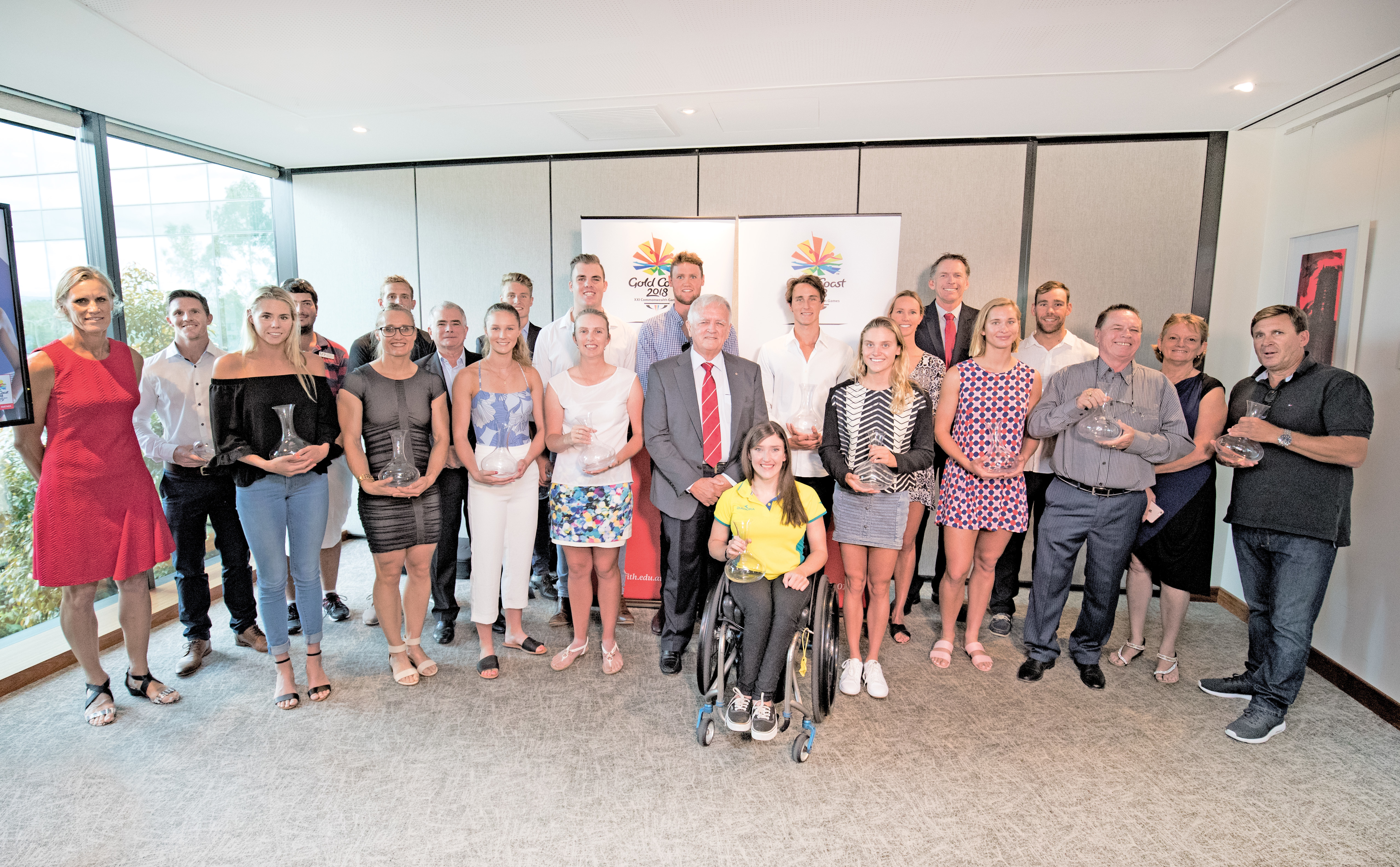 Vice Chancellor and President, Professor Ian O'Connor AC, has bid farewell to Team Griffith ahead of the Gold Coast 2018 Commonwealth Games.