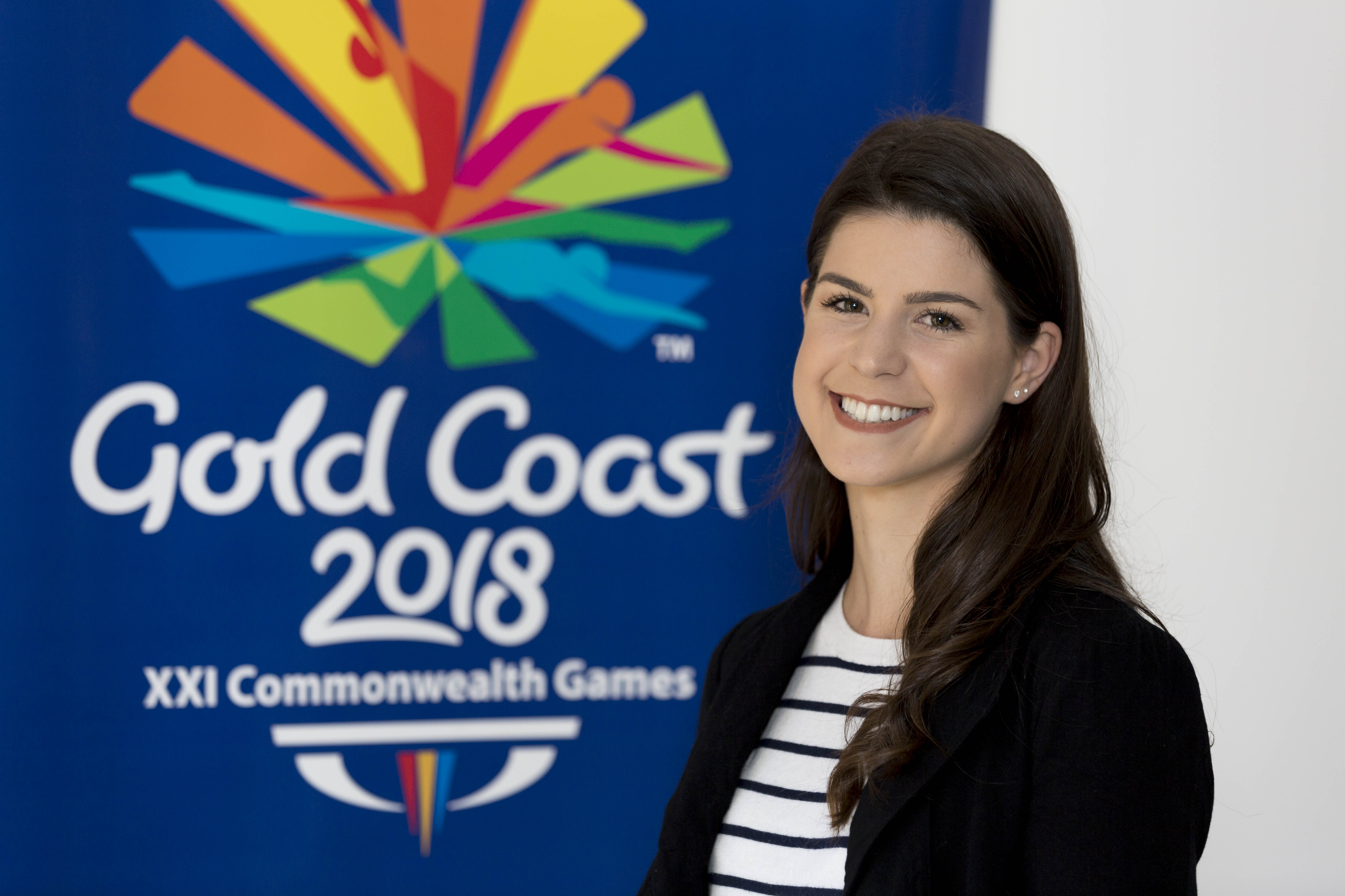 Griffith student, Zanthe Heaton, who will work as an Assistant Venue Operations Manager, during the Gold Coast 2018 Commonwealth Games.