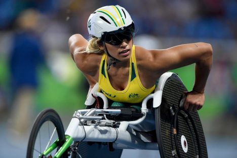 Bachelor of Business student Madison de Rozario powered to gold in the Women’s 1500m T54 last night. Photo courtesy of Australian Paralympic Committee.