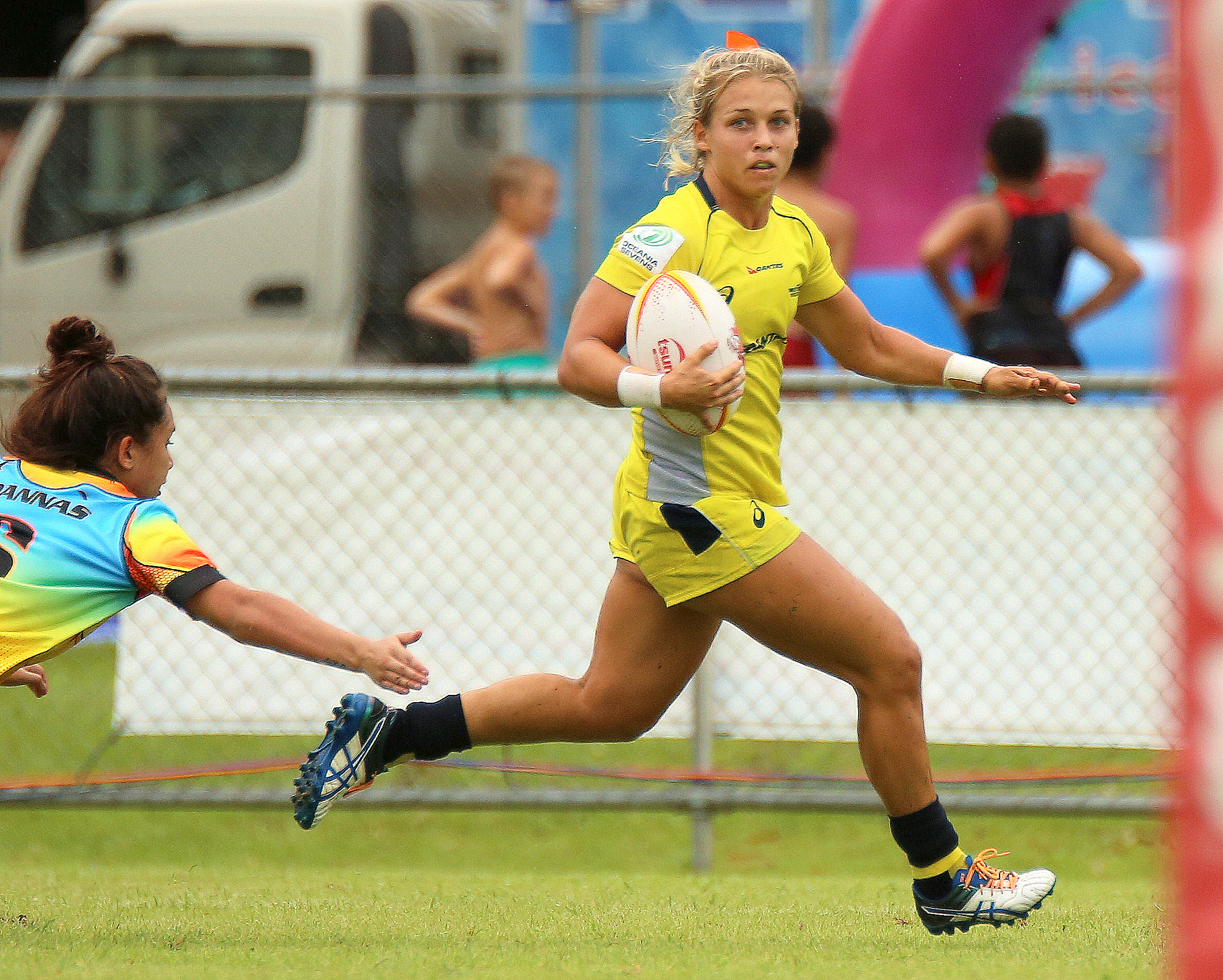 Australia player Georgina Friedrichs is one of two business students to be named as Griffith's marquis players for the AON Women's Rugby Uni 7.