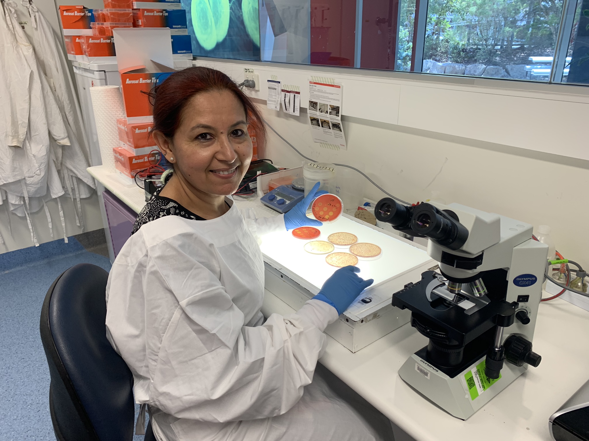 Dr Manisha Pandey in the lab.