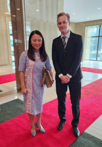 William MacDonald pictured with Hannah Yeoh MP, the current Minister of Youth and Sports for Malaysia.