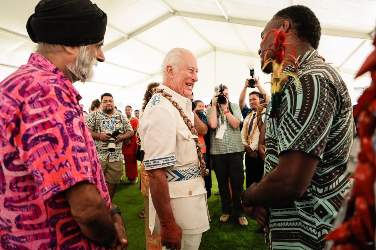 King Charles at the announcement of the King's Commonwealth Fellowship Programme in Samoa