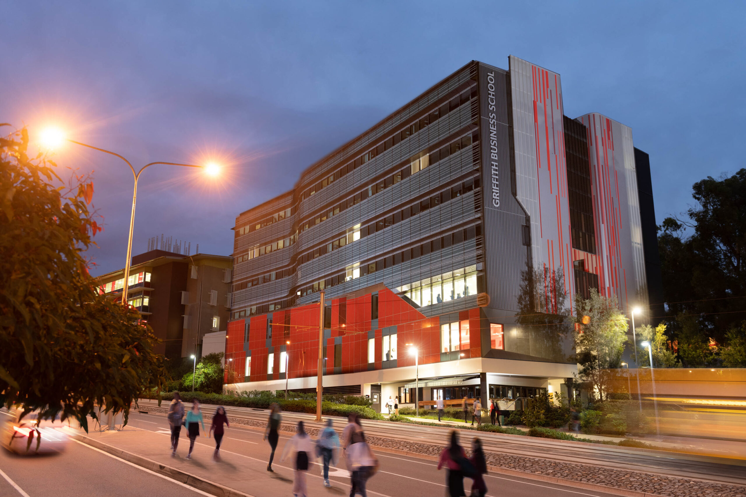 Griffith University in the evening