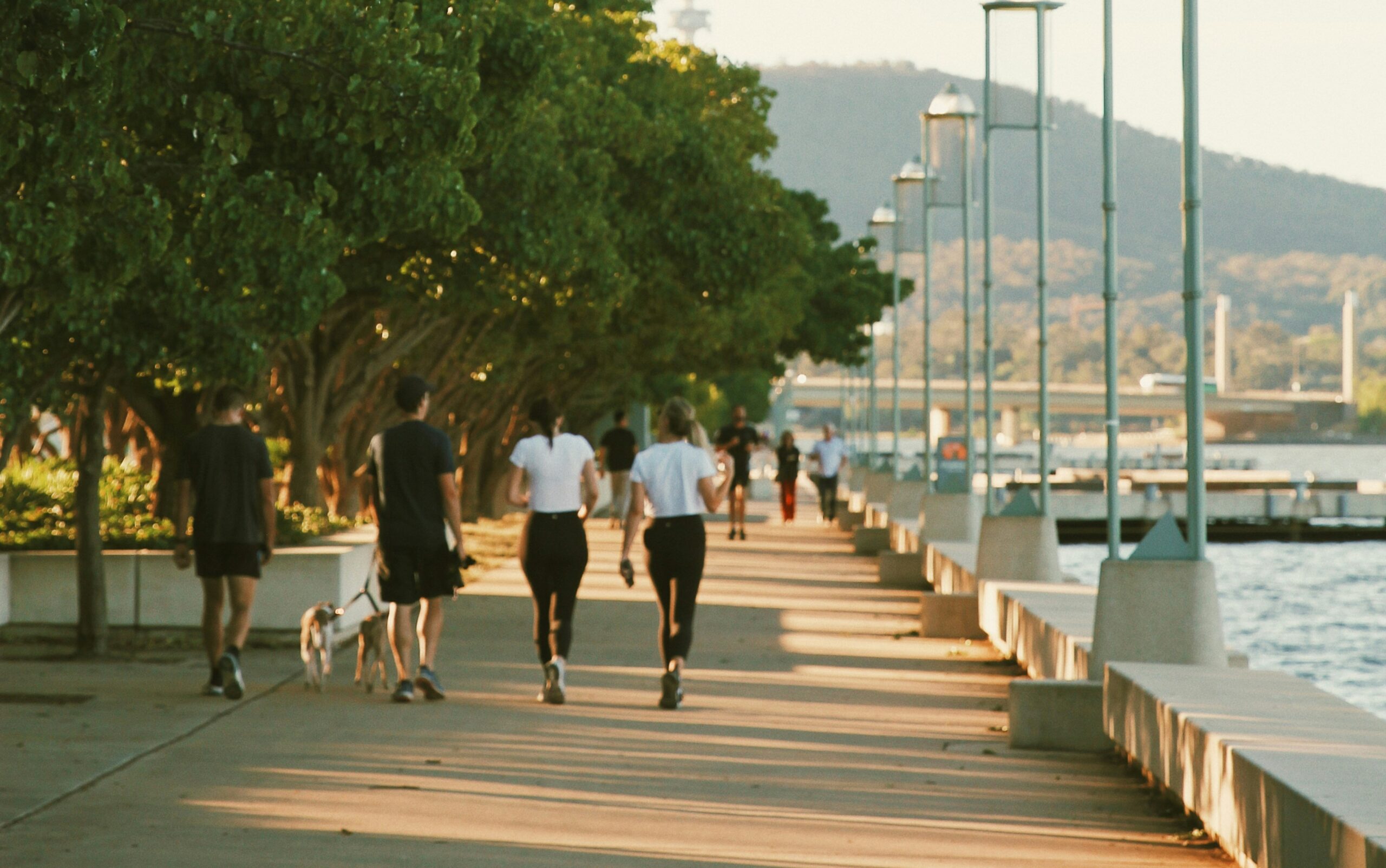 People walking outside