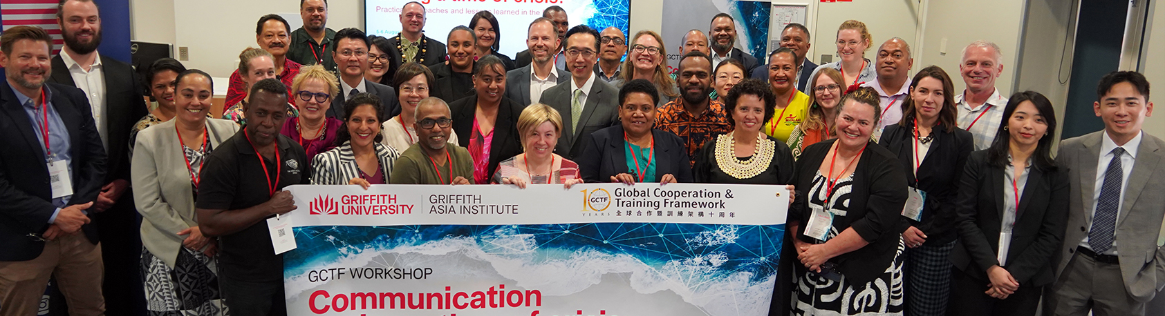 Participants at the Communication during a Time of Crisis: Practical Approaches and Lessons Learned from the Pacific workshop held in Brisbane on 5–6 August 2025.