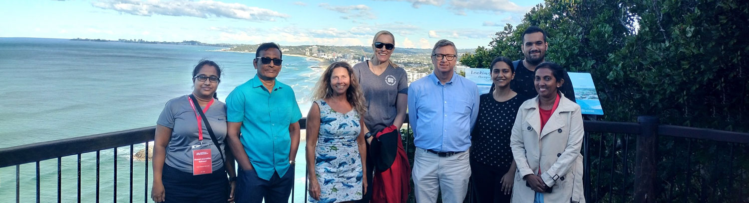 Research Fellows from Sri Lanka visiting Burleigh Heads National Park, Gold Coast, Queensland, Australia